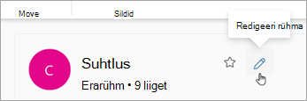 Valige rühma nime kõrval Redigeeri rühma.