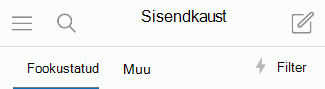 Fookustatud sisendkausta sisse- ja väljalülitamine iOS-is