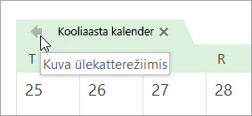 Klõpsake noolt Kuva ülekatterežiimis