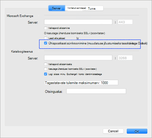 Ühispostkasti sünkroonimine