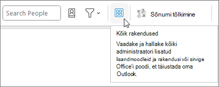 Windowsi Outlooki ahendatud lindipaigutuse ikoon Kõik rakendused.
