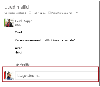 Sõnumi lisamine