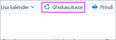 Kuvatõmmis menüüriba nupust Ühiskasutus.