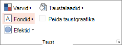 Screenshot showing background options
