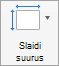 Kuvab nupu „Slaidi suurus“