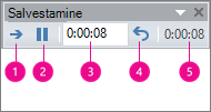Näitab PowerPointis salvestamise ajastuste välja
