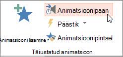 Animatsioonipaani avamine