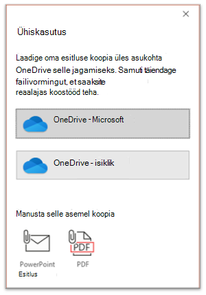 Kuvatõmmis PowerPointi koostöökuvast
