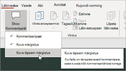 Kuvatõmmis täpsemast märgistusest