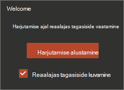 Klõpsake nuppu Alusta harjutamist