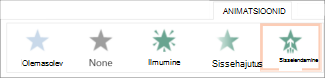 Animatsiooniefekti valimine