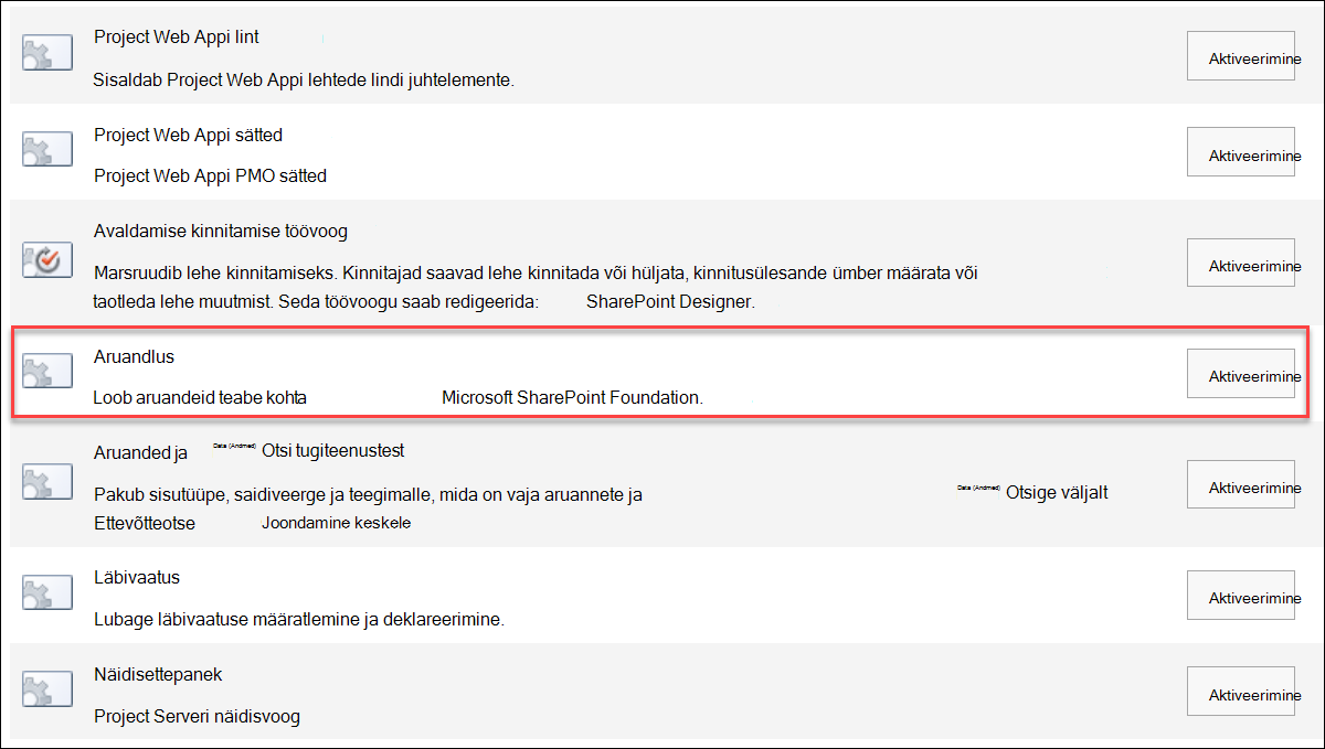 Kuvatõmmis logiaruandluse aktiveerimisest
