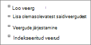 Lähivõte olemasoleva veeru lisamise lingist lehel Sätted