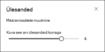 Kuvatavate ülesannete arvu valimine.