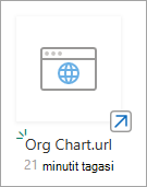 SharePointi uudse dokumenditeegi uue URL-i kuvatõmmis.