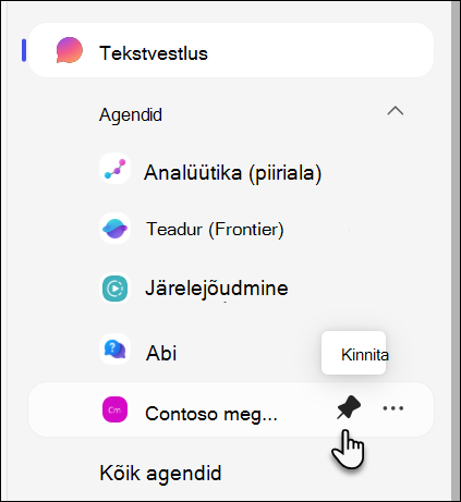 Kuvatõmmis agendi kinnitamisest