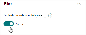Edit pane with the tumbler to enable audience targeting in the on position