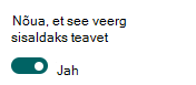 Veeru seadmine teabe nõudmiseks.