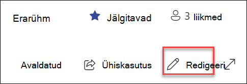 SharePointi lehe redigeerimisnupu eelvaade