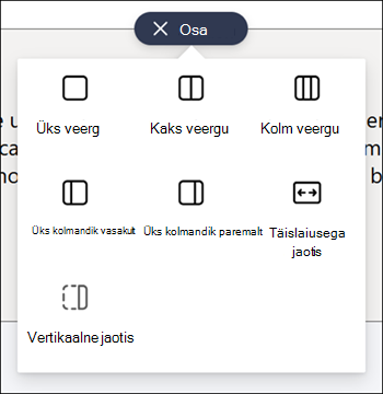 Jaotisetüüpide loend