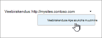Veebirakenduse muutmise valik