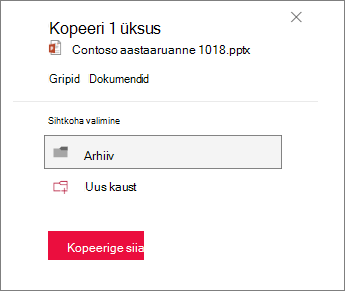 Sihtkoha valimine