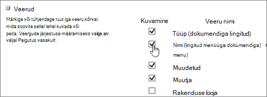 Veeru valimise dialoogiboks