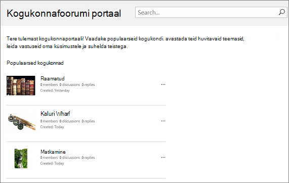Kogukonnafoorumi portaali näide