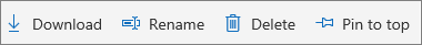 Käskude kustutamine, allalaadimine ja ümbernimetamine