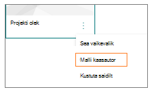 Menüükäsk Mine mallile