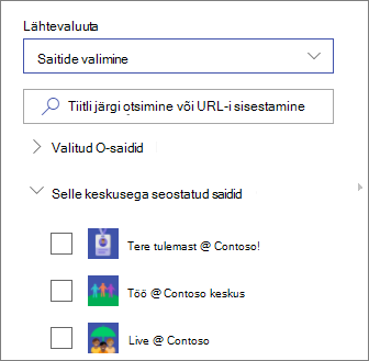Saitide valimine