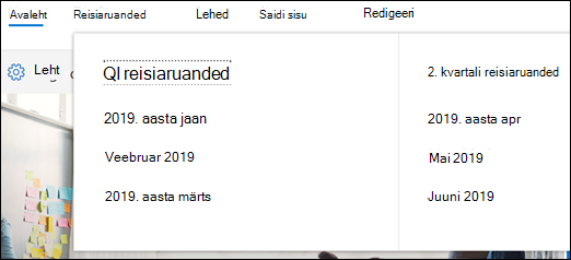 SharePoint mega menüü