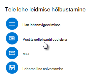 Promote panel showing Post as News on this site