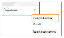 Set default template menu item
