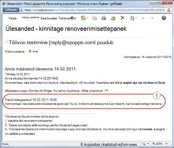Ümbermääratud tööülesande teatis