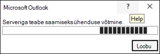 Serveriga ühenduse loomisel ilmnes klassikalises Outlookis teabetõrge