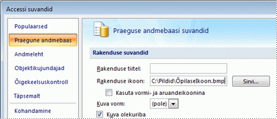 Rakendusele kohandatud ikooni lisamine