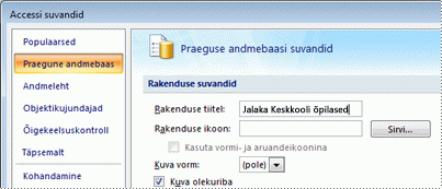 Rakendusele kohandatud tiitli lisamine