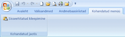 Custom Ribbon tab
