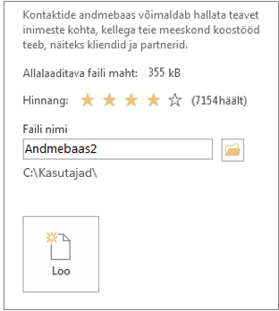 Create an Access desktop database from a template