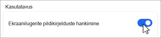 Kuvatõmmis pildikirjelduste nupust.