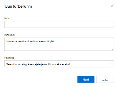 Turberühma loomine