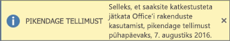 Kuvatakse riba 