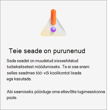 Kuvatõmmis, mis näitab, et iOS-i microsoft Authenticatoris kuvatakse tõrge Teie seade on jalbroken.