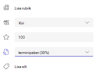 Hindamise kuvatõmmis.