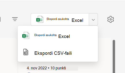 Ekspordi kuvatõmmis.