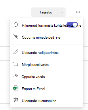 options dialog