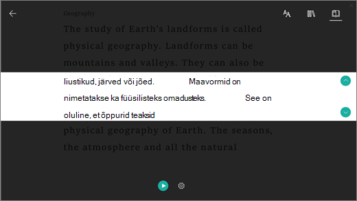Correespondingi ikooni kuvatõmmis.