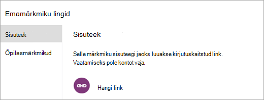 Loo sisuteegi lingid lapsevanemale ja eestkostjale, valides