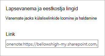 Lapsevanem ja eestkostja lingivad hüperlingi jaotises Märkmike haldamine.